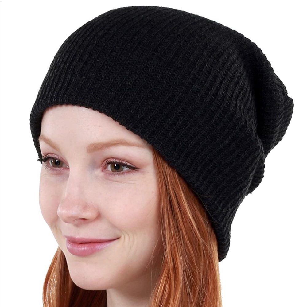 Slouchy beanie - black